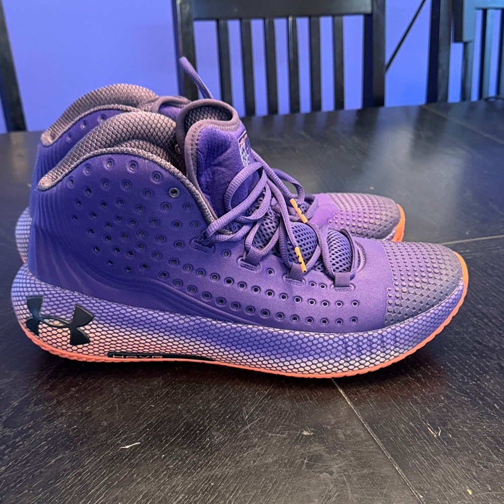 Under Armour HVOC2 Men’s Purple and Coral High-Top Sneakers
